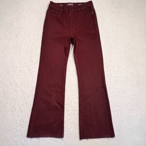 DL1961 Bridget Boot High Rise Instasculpt Crop‎ Jeans Ruby Red 27 (Tag 30) 27x27